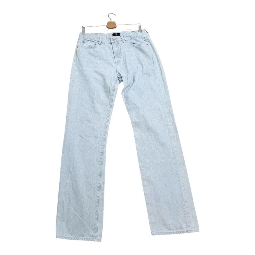 7 For All Mankind Low Straight 29" Light Wash Jeans